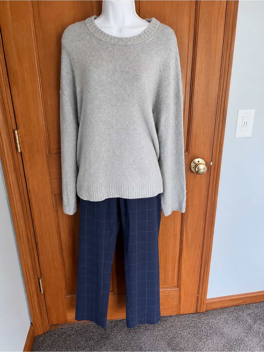 LOFT Light Gray Crewneck Sweater